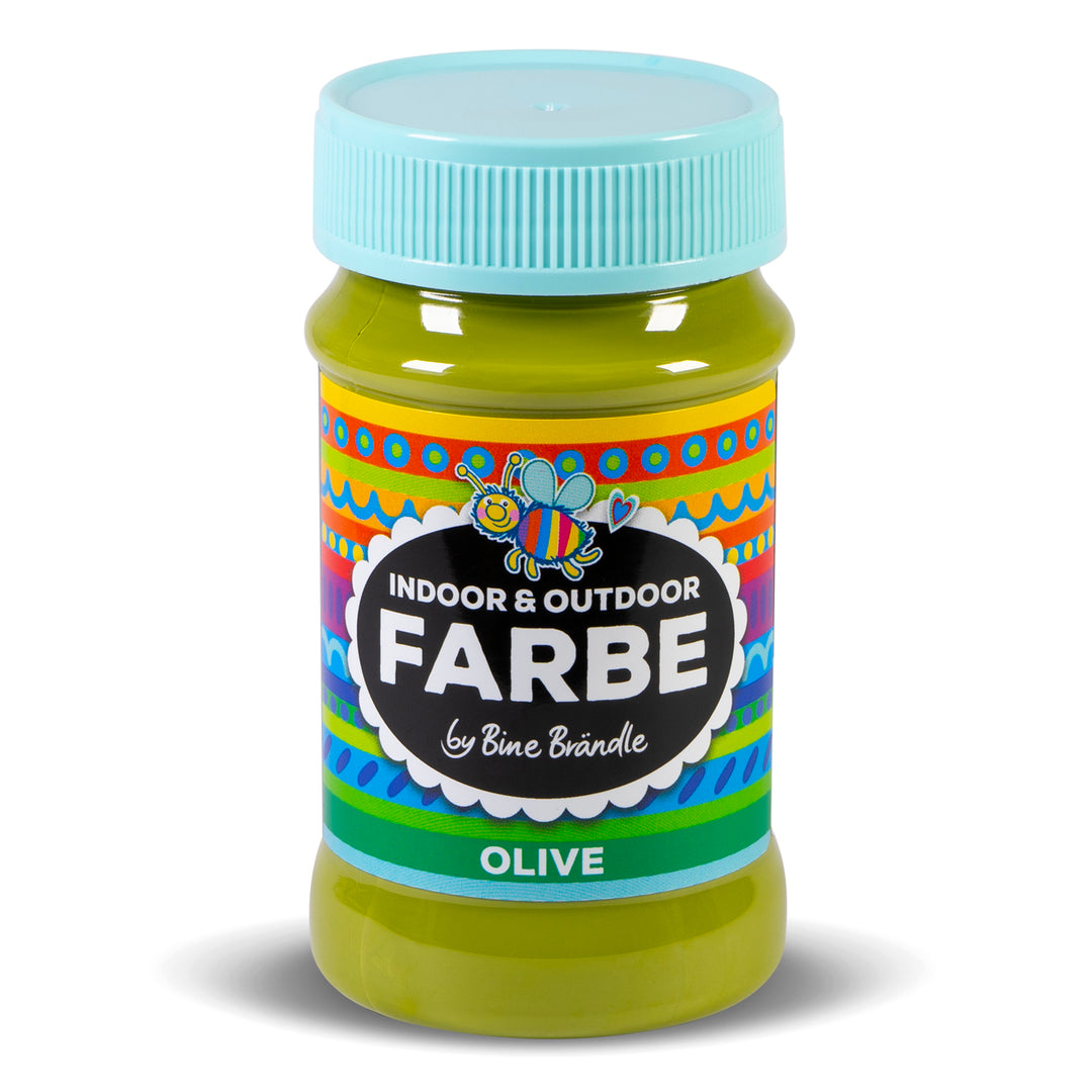 Oliv Acrylfarbe in Kunststoffflasche für Bastelarbeiten im Innen- und Außenbereich 