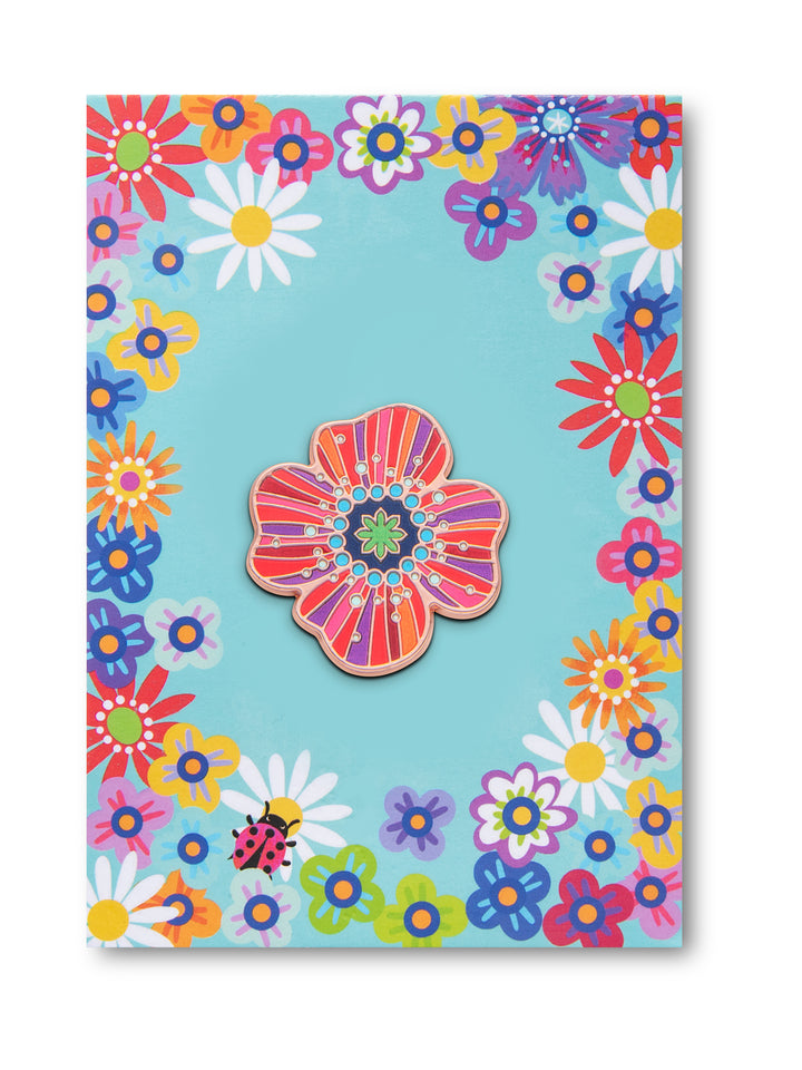 Pin Mohn Blume