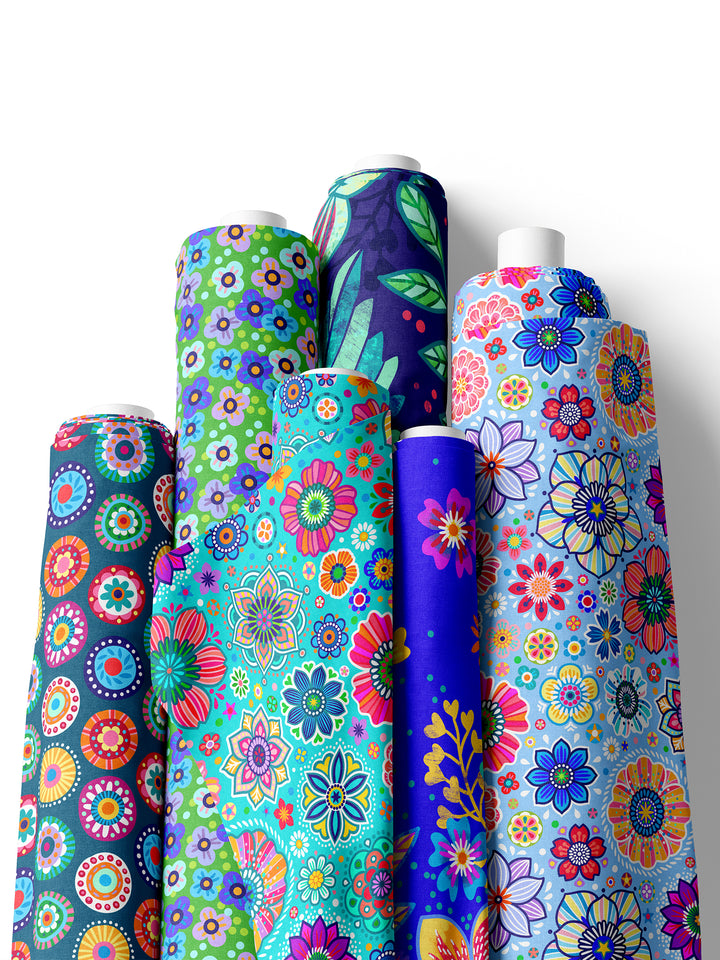 Milleflori Petrol – Stoff