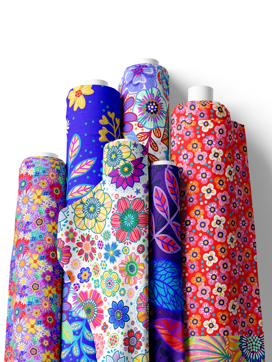 Blumenmeer Dunkelblau – Stoff