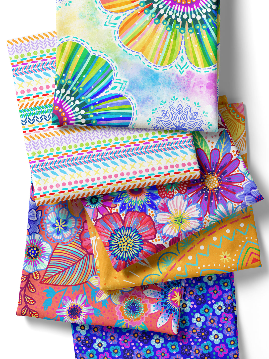 Regenbogenblume viele – Stoff