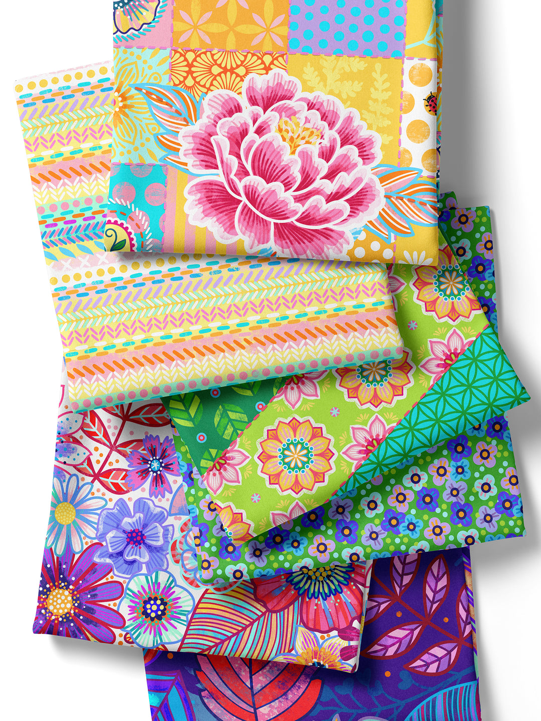 Patchwork Nähte gelb – Stoff